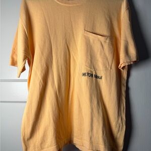 Zara Short Sleeve Pocket Tee in Light Peach